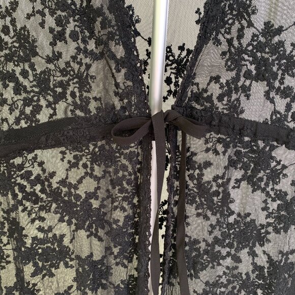 Share Torrid Black Sheer Lace Kimono Coverup Duster Cardigan Boho Festival Size - Picture 7 of 11